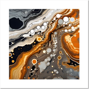 Ethereal Earthtone Swirl Abstract Posters and Art